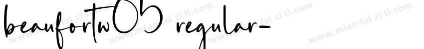 beaufortw05 regular字体转换